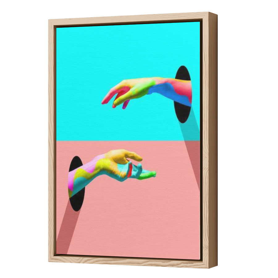Thumbnail for Canvas - Wood Grain Floating Frame
