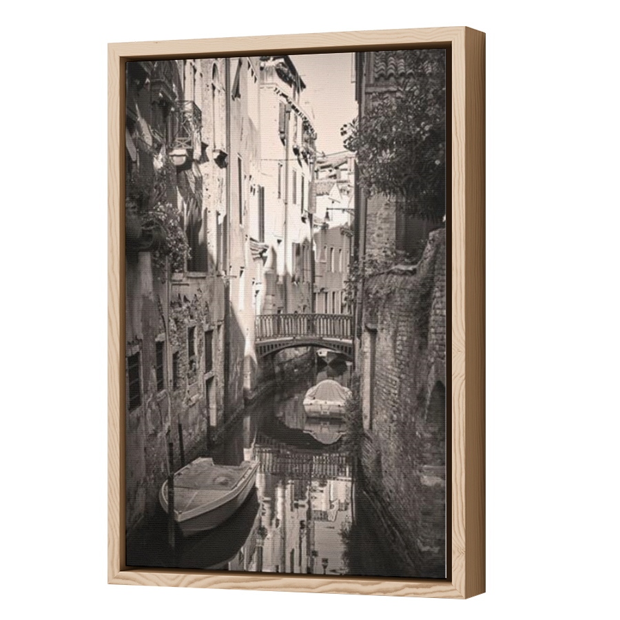 Thumbnail for Canvas - Wood Grain Floating Frame