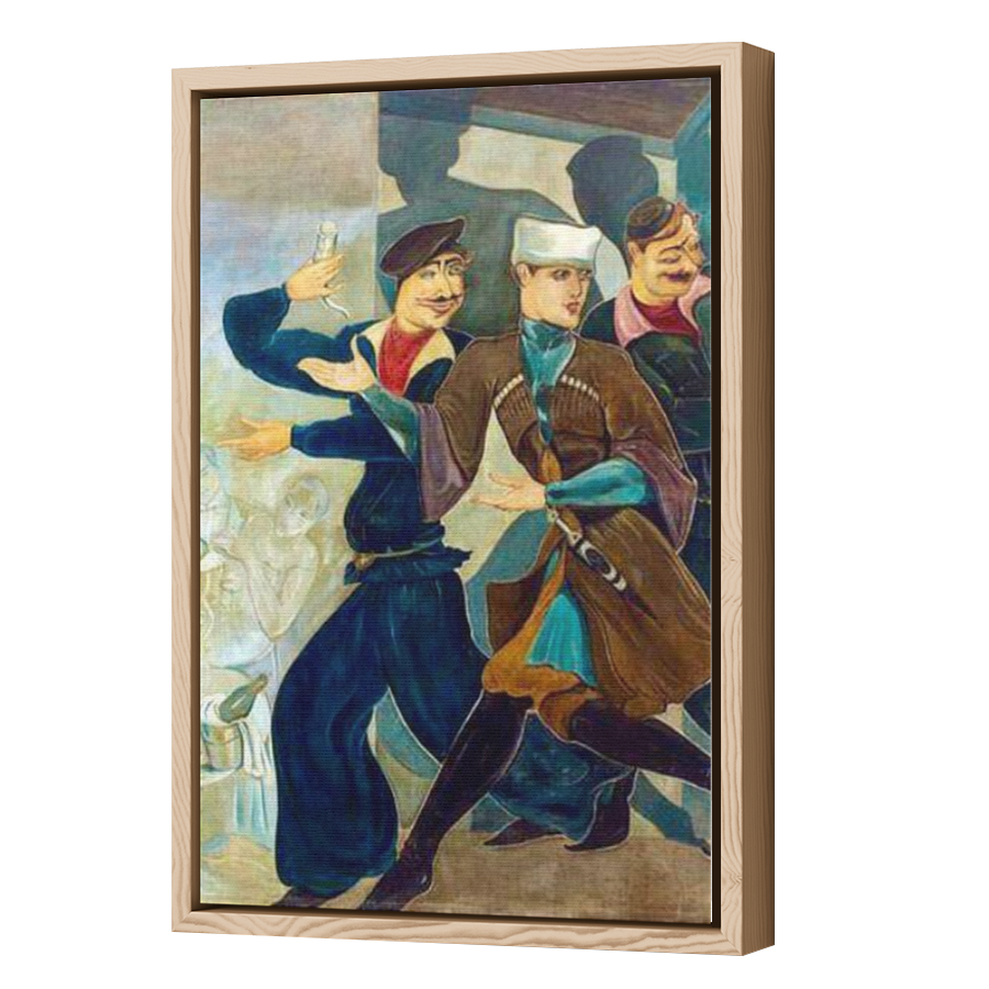 Thumbnail for Canvas - Wood Grain Floating Frame