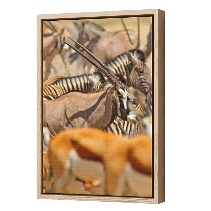 Thumbnail for Canvas - Wood Grain Floating Frame