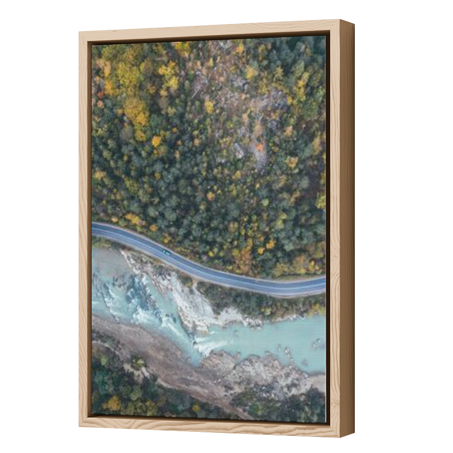 Thumbnail for Canvas - Wood Grain Floating Frame