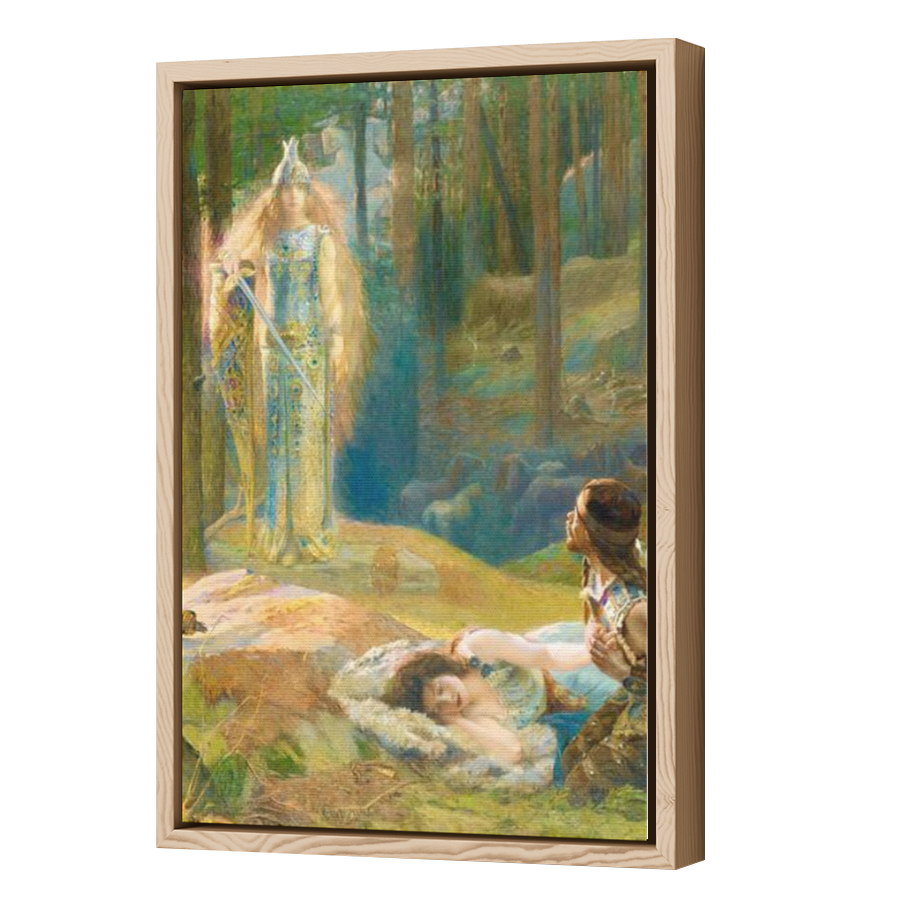 Thumbnail for Canvas - Wood Grain Floating Frame