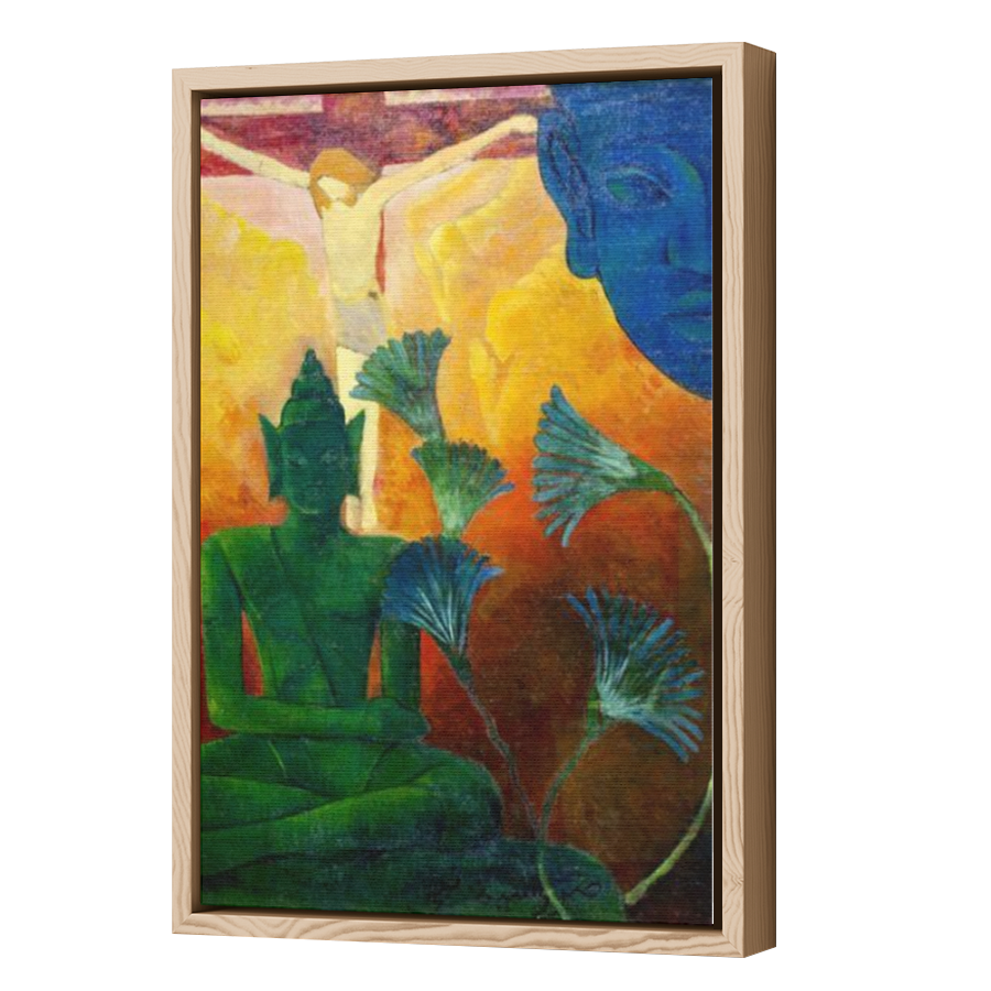 Thumbnail for Canvas - Wood Grain Floating Frame