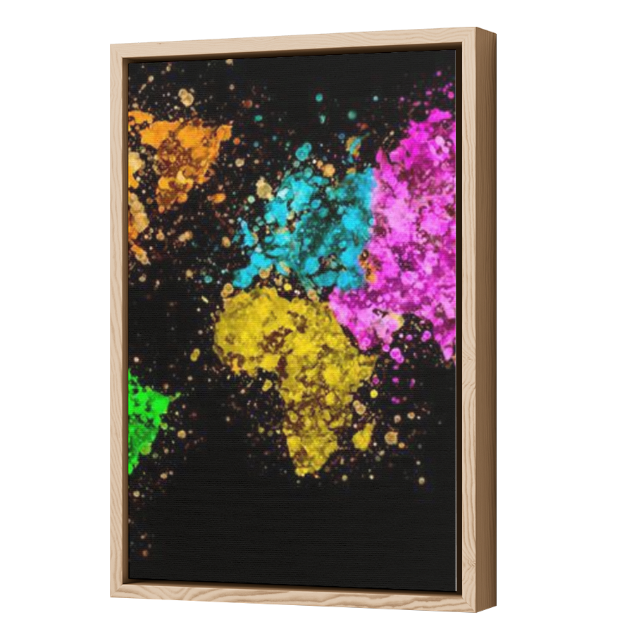 Thumbnail for Canvas - Wood Grain Floating Frame