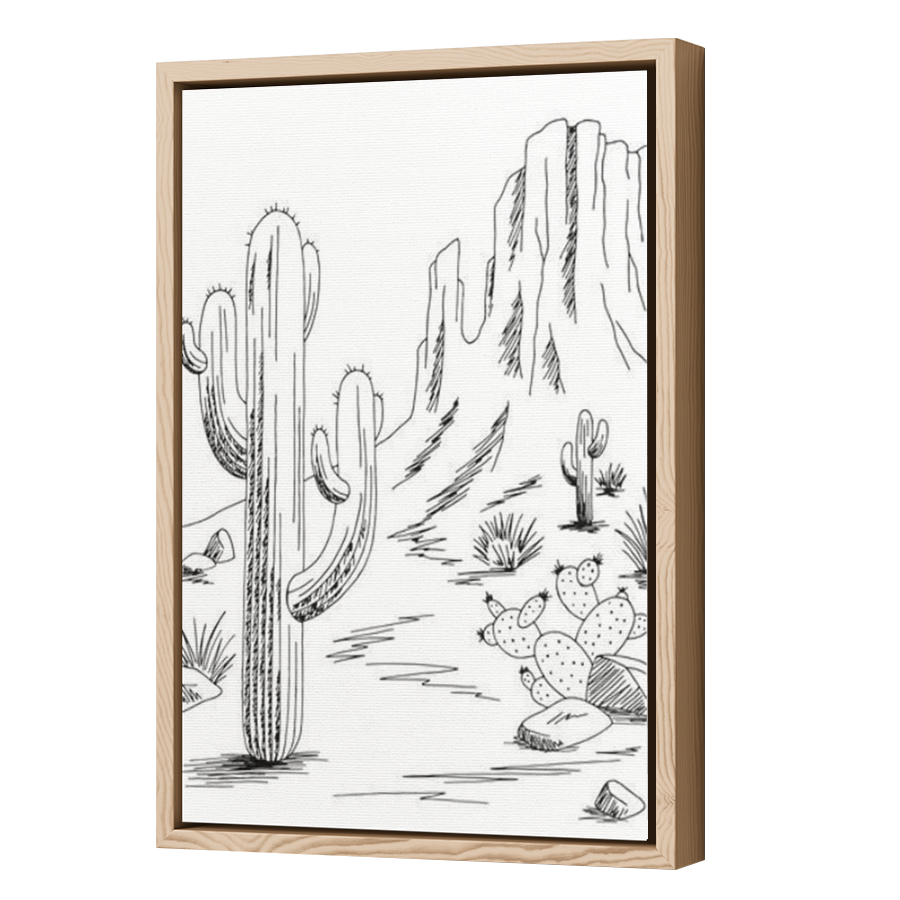 Thumbnail for Canvas - Wood Grain Floating Frame