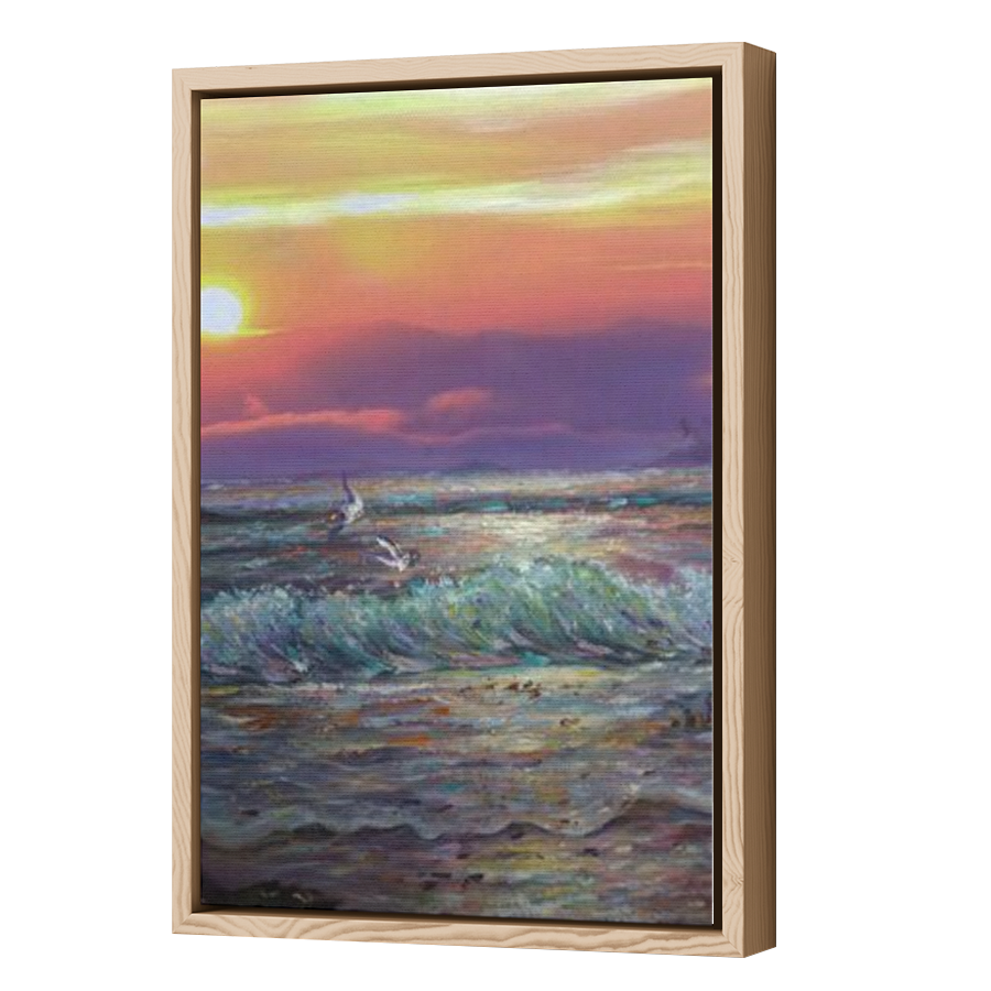 Thumbnail for Canvas - Wood Grain Floating Frame