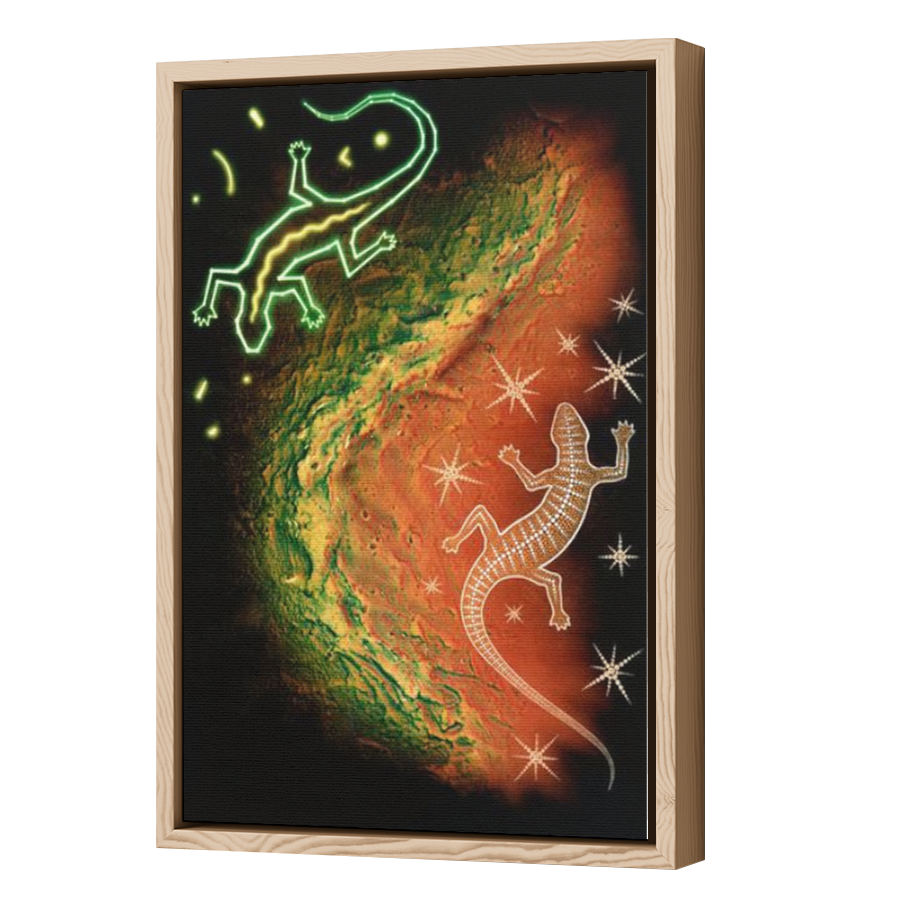Thumbnail for Canvas - Wood Grain Floating Frame