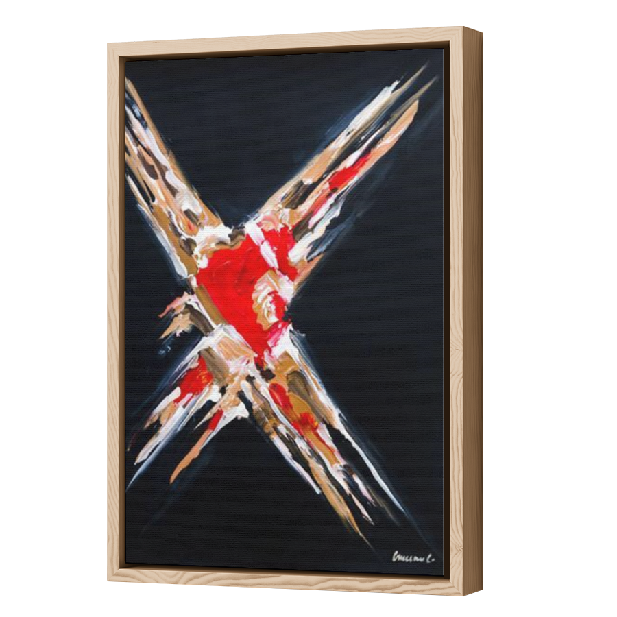 Thumbnail for Canvas - Wood Grain Floating Frame