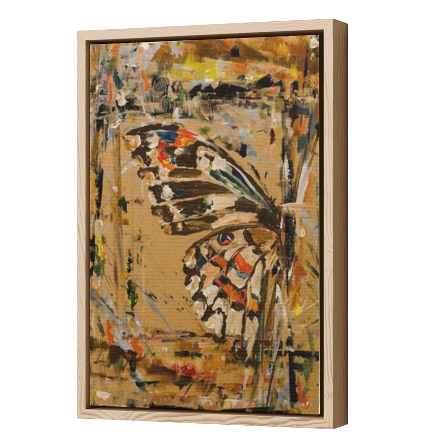 Thumbnail for Canvas - Wood Grain Floating Frame
