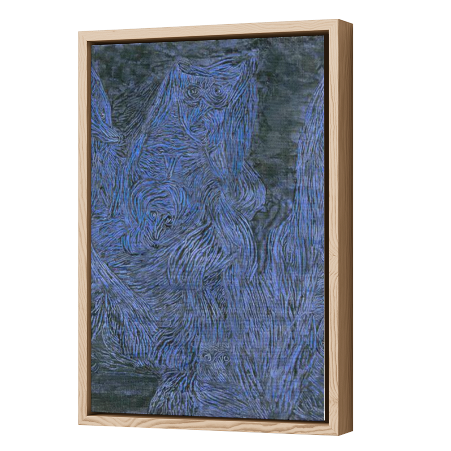 Thumbnail for Canvas - Wood Grain Floating Frame