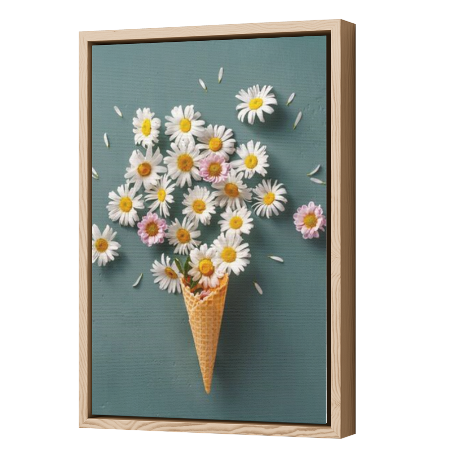 Thumbnail for Canvas - Wood Grain Floating Frame