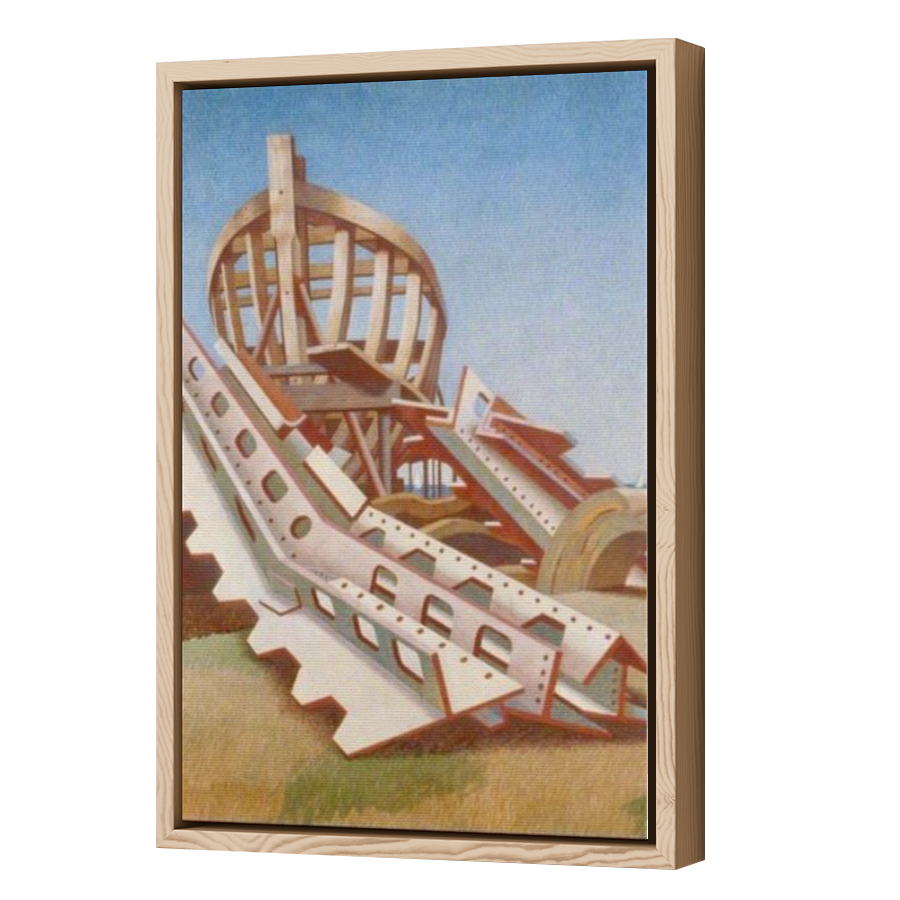 Thumbnail for Canvas - Wood Grain Floating Frame