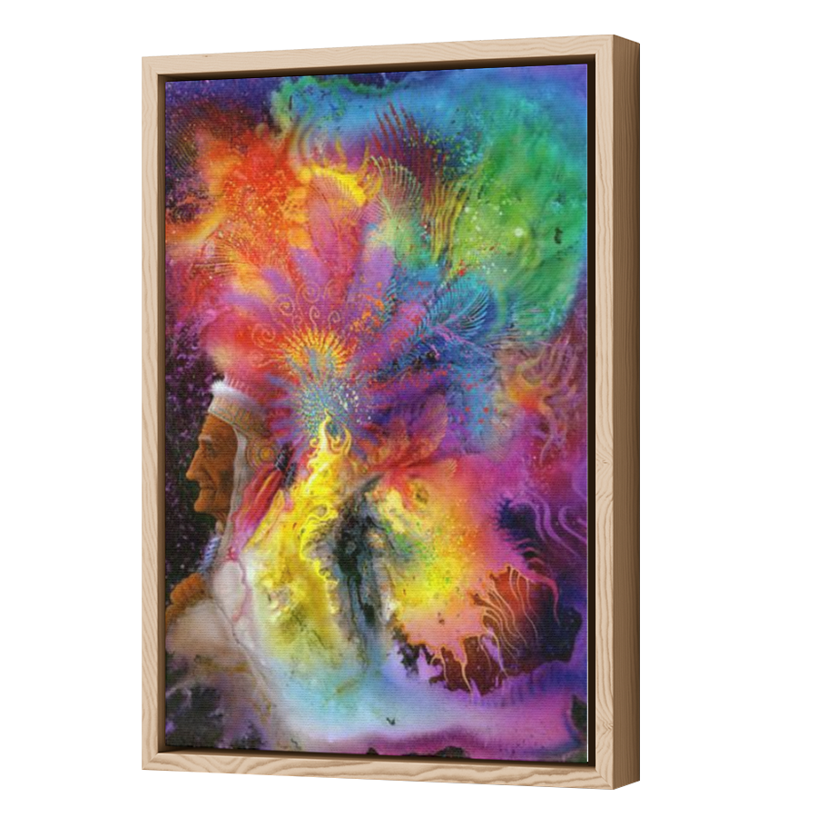 Thumbnail for Canvas - Wood Grain Floating Frame