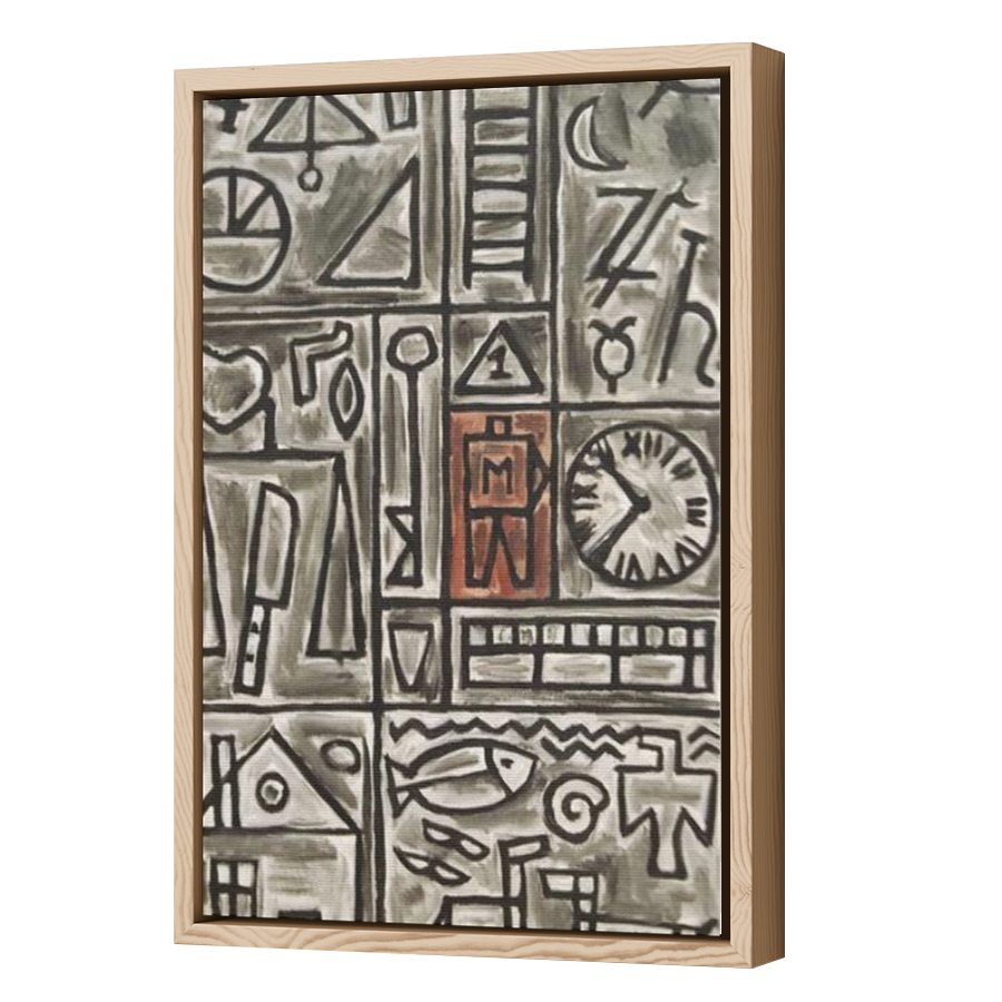 Thumbnail for Canvas - Wood Grain Floating Frame