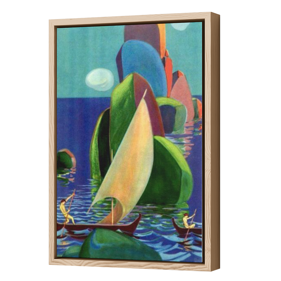 Thumbnail for Canvas - Wood Grain Floating Frame