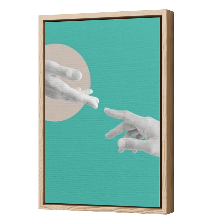 Thumbnail for Canvas - Wood Grain Floating Frame