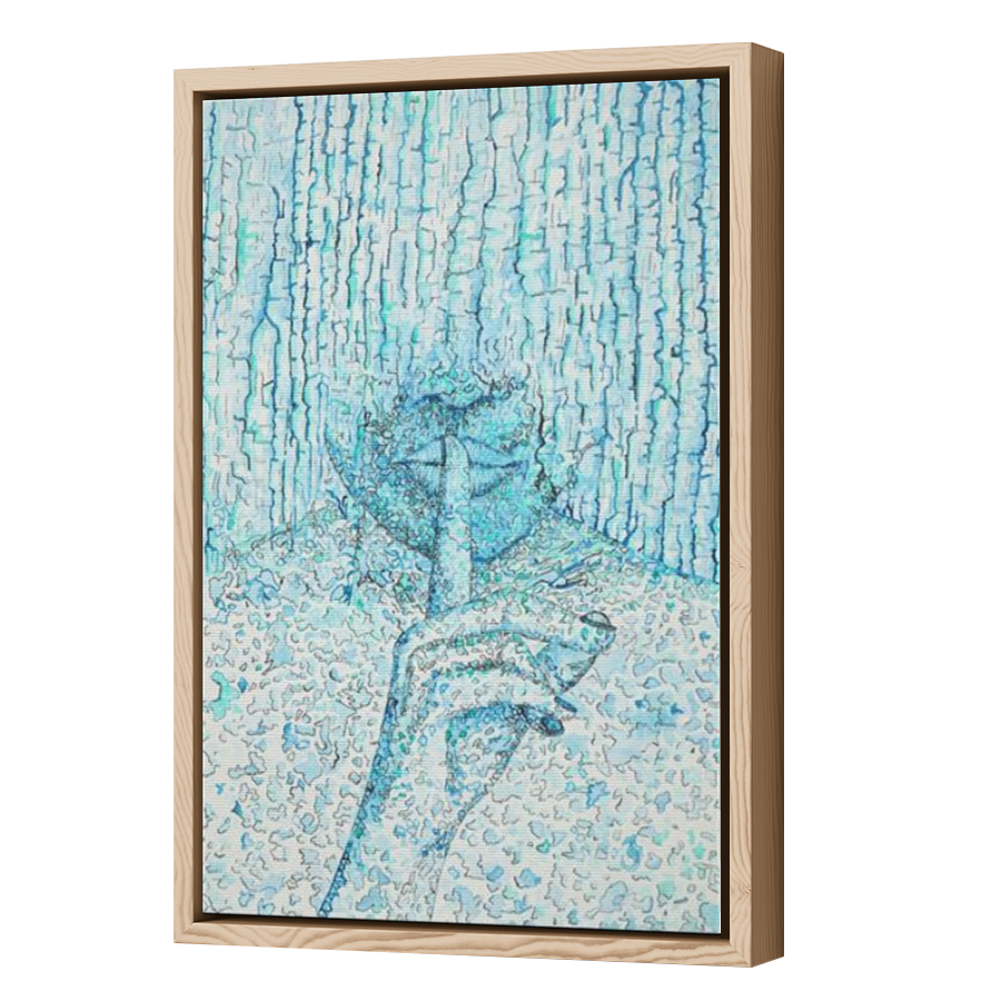 Thumbnail for Canvas - Wood Grain Floating Frame