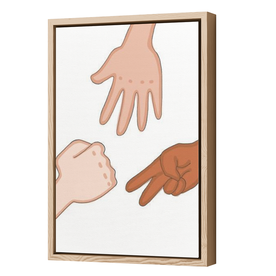 Thumbnail for Canvas - Wood Grain Floating Frame