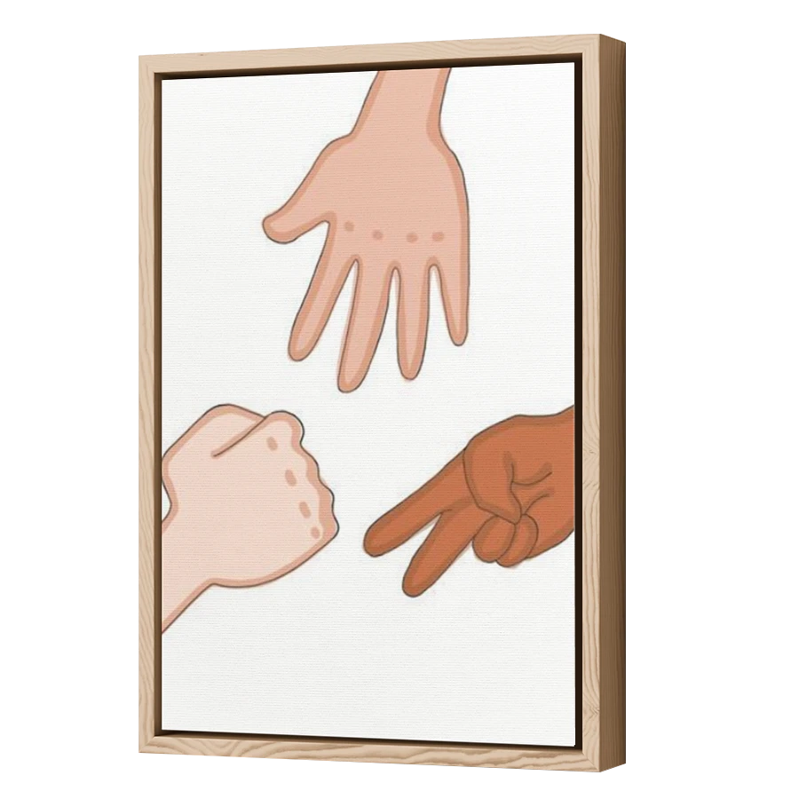 Thumbnail for Canvas - Wood Grain Floating Frame