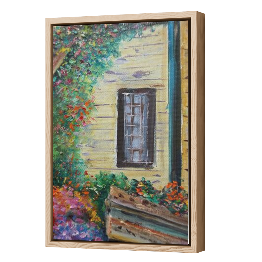 Thumbnail for Canvas - Wood Grain Floating Frame