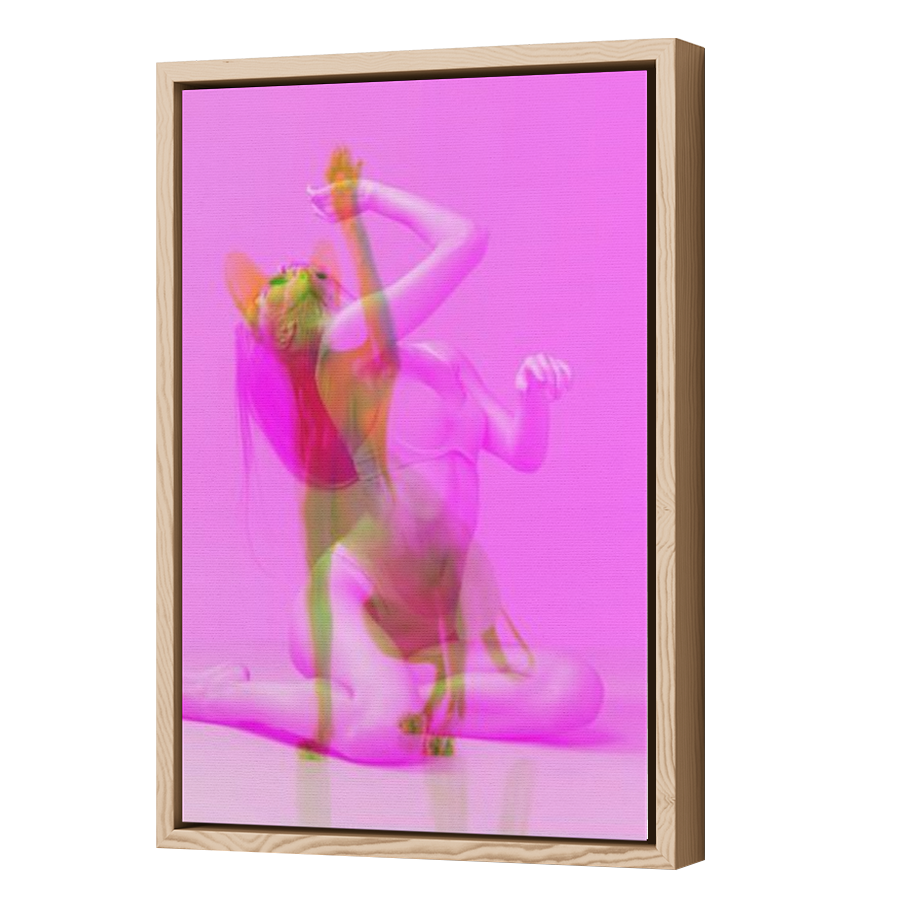 Thumbnail for Canvas - Wood Grain Floating Frame