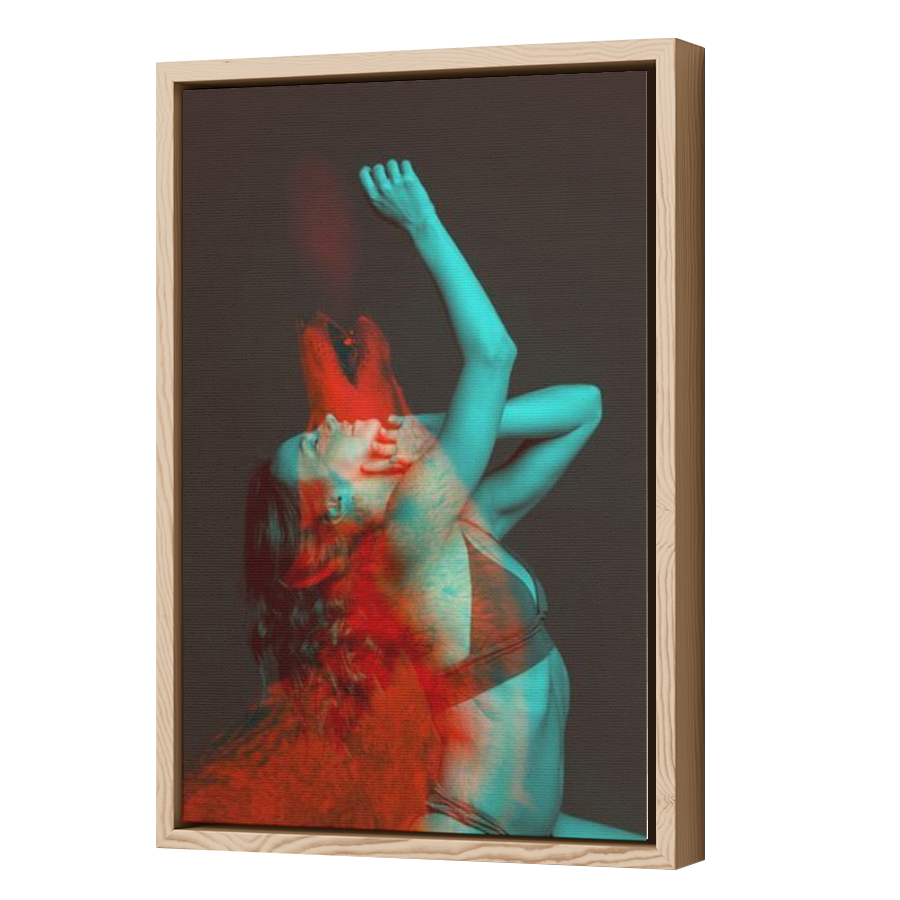 Thumbnail for Canvas - Wood Grain Floating Frame