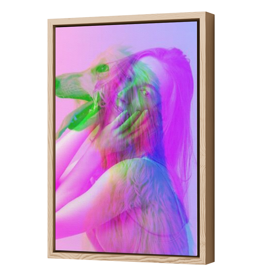 Thumbnail for Canvas - Wood Grain Floating Frame