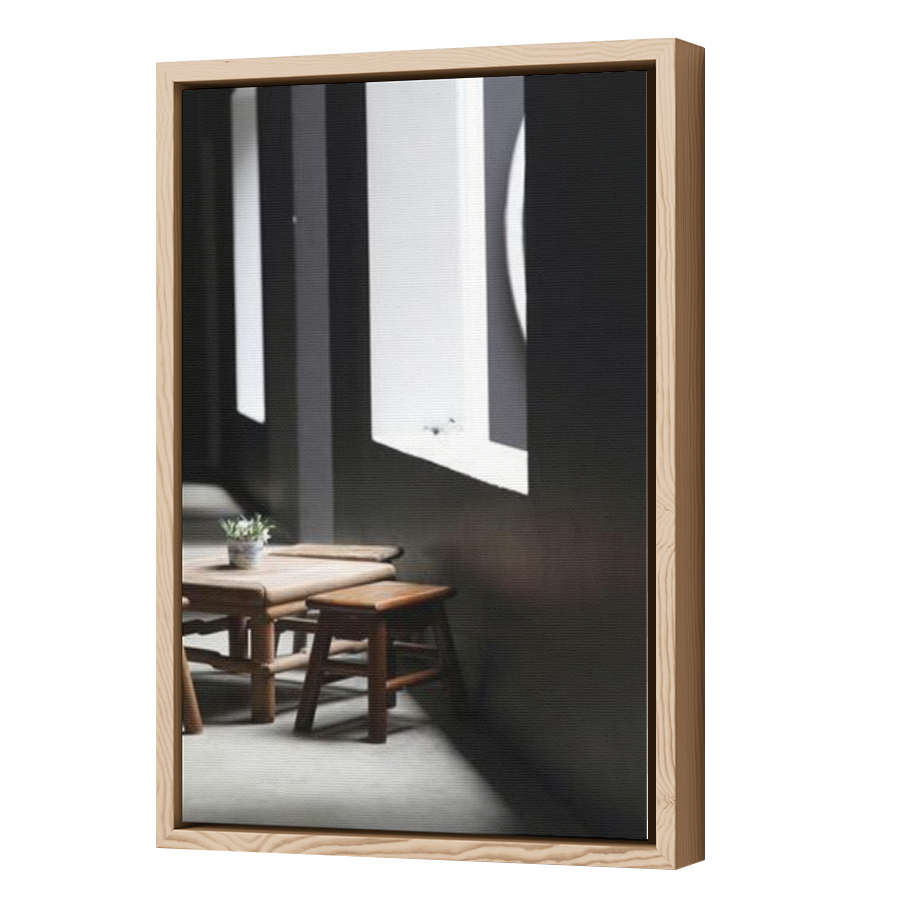 Thumbnail for Canvas - Wood Grain Floating Frame