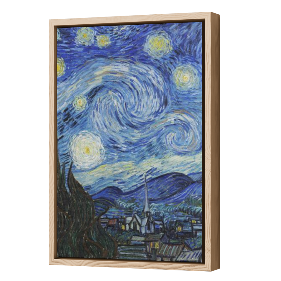 Thumbnail for Canvas - Wood Grain Floating Frame