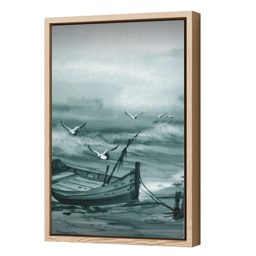 Thumbnail for Canvas - Wood Grain Floating Frame