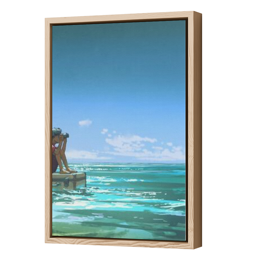 Thumbnail for Canvas - Wood Grain Floating Frame