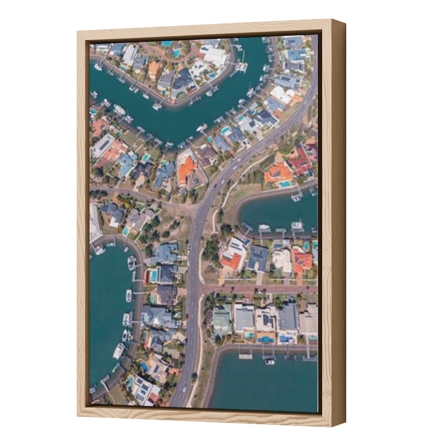 Thumbnail for Canvas - Wood Grain Floating Frame