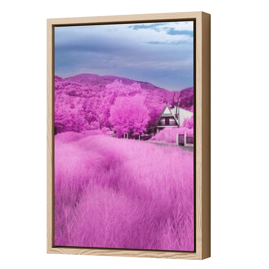 Thumbnail for Canvas - Wood Grain Floating Frame