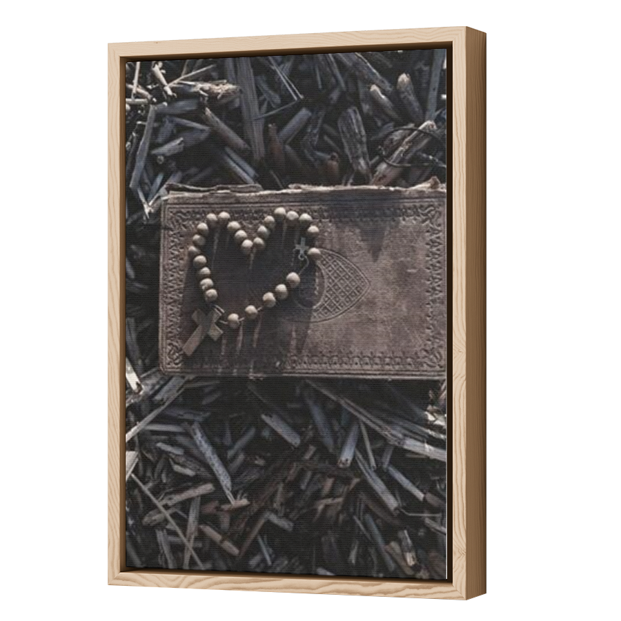 Thumbnail for Canvas - Wood Grain Floating Frame