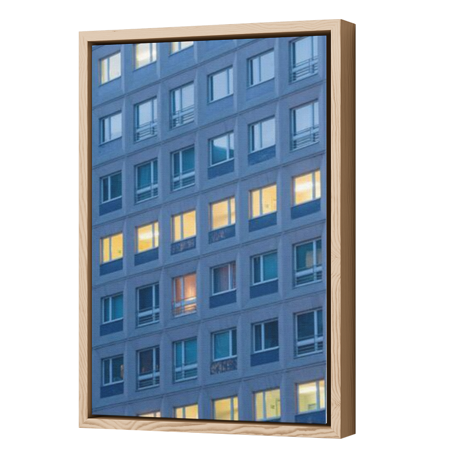 Thumbnail for Canvas - Wood Grain Floating Frame