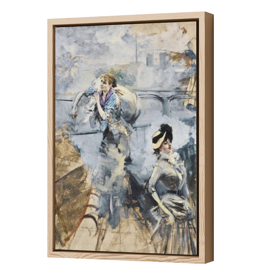 Thumbnail for Canvas - Wood Grain Floating Frame