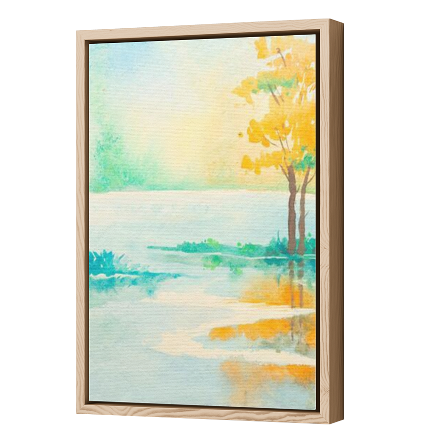 Thumbnail for Canvas - Wood Grain Floating Frame