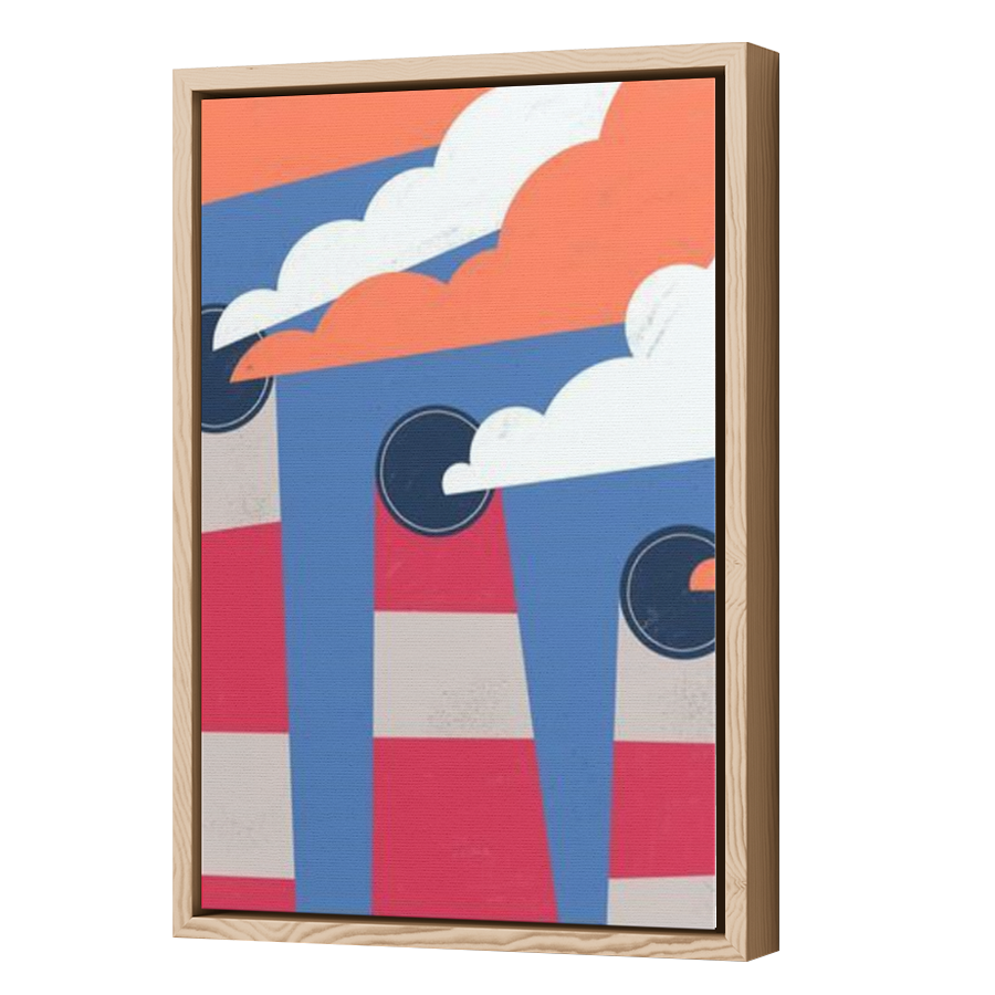 Thumbnail for Canvas - Wood Grain Floating Frame