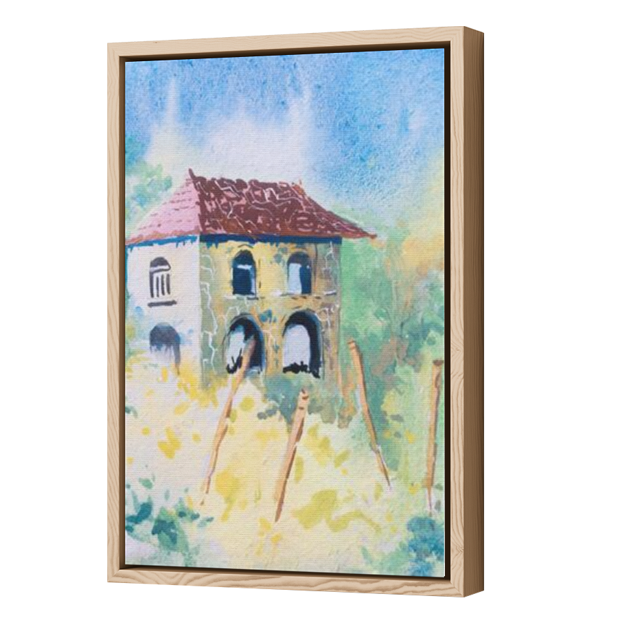 Thumbnail for Canvas - Wood Grain Floating Frame