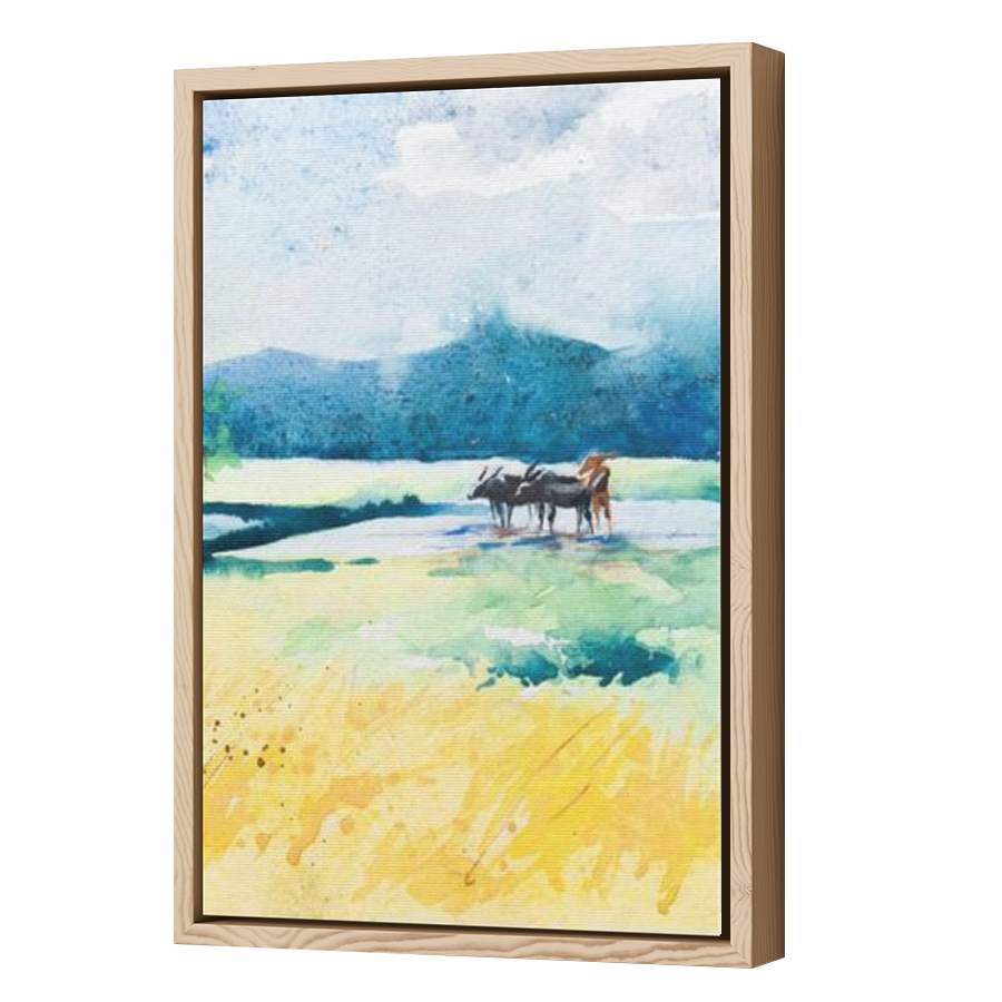 Thumbnail for Canvas - Wood Grain Floating Frame