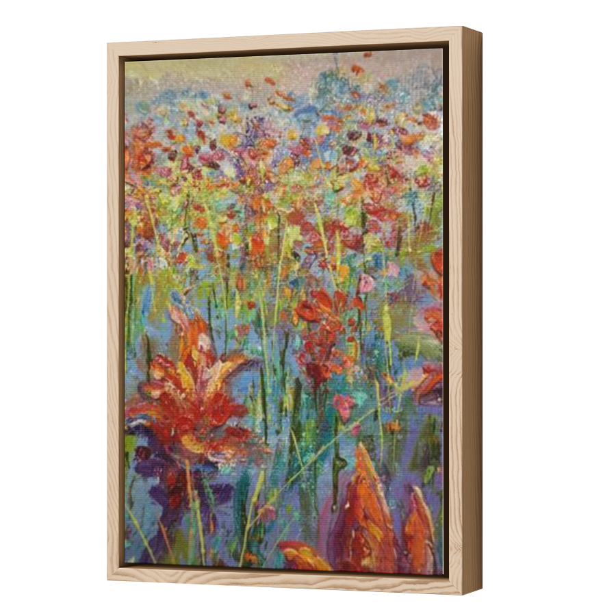 Thumbnail for Canvas - Wood Grain Floating Frame