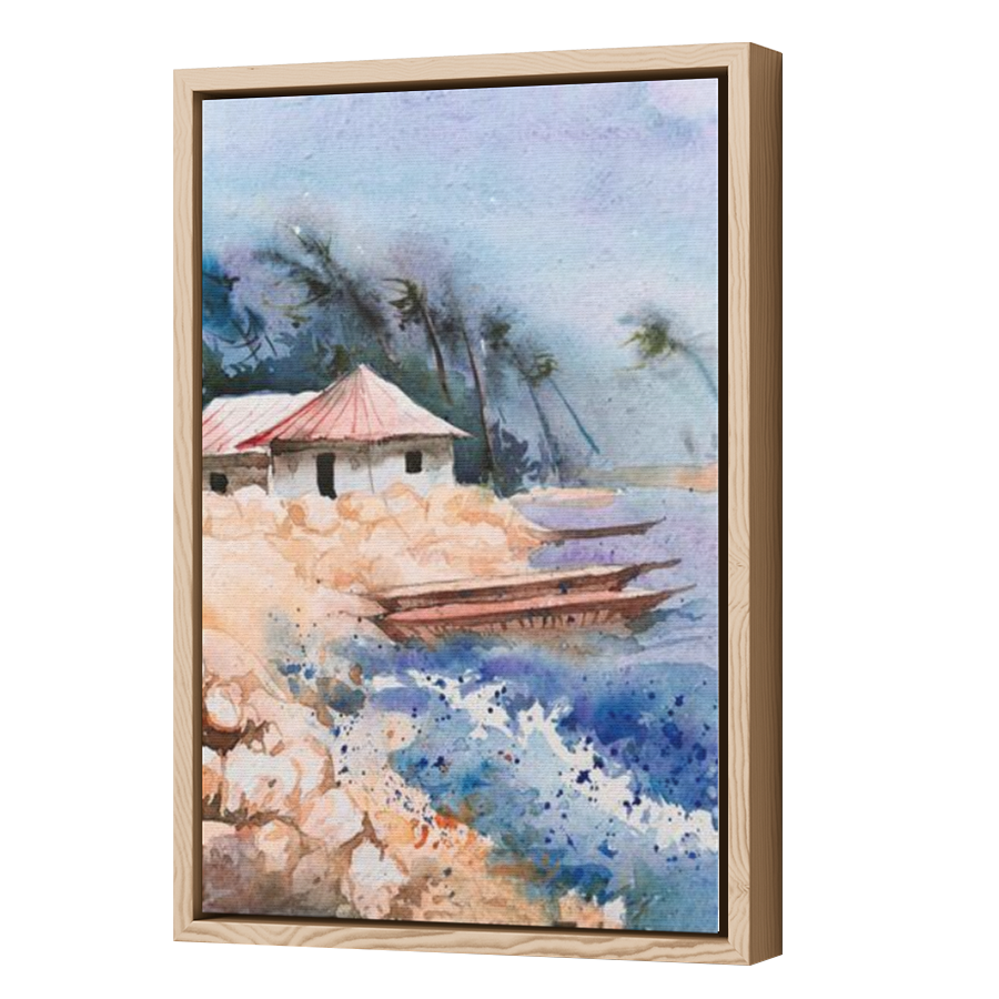 Thumbnail for Canvas - Wood Grain Floating Frame