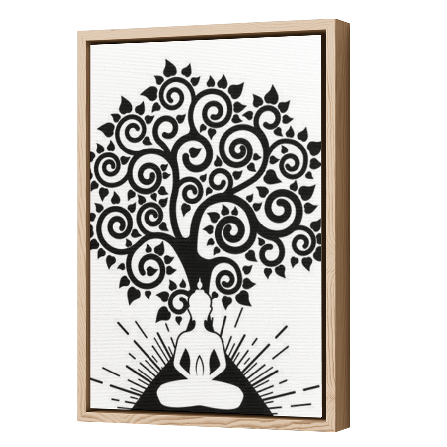 Thumbnail for Canvas - Wood Grain Floating Frame