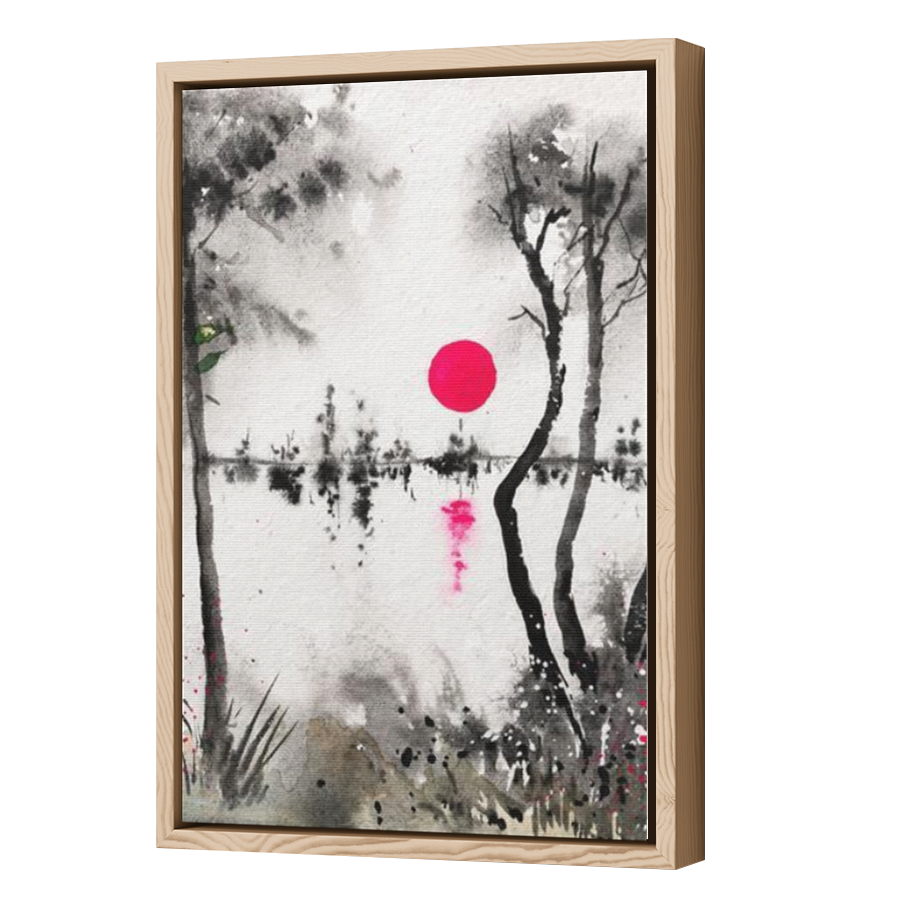 Thumbnail for Canvas - Wood Grain Floating Frame