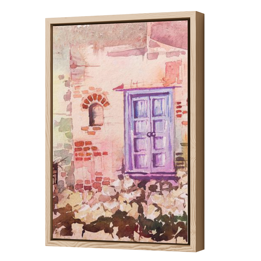 Thumbnail for Canvas - Wood Grain Floating Frame