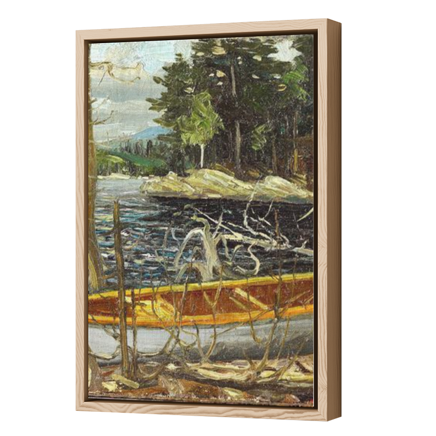 Thumbnail for Canvas - Wood Grain Floating Frame