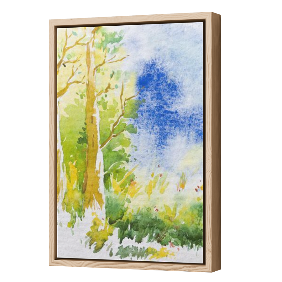 Thumbnail for Canvas - Wood Grain Floating Frame