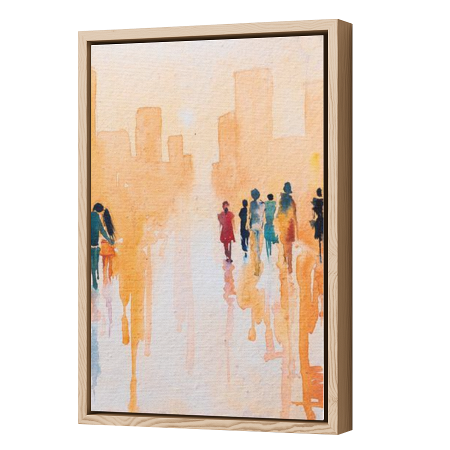 Thumbnail for Canvas - Wood Grain Floating Frame