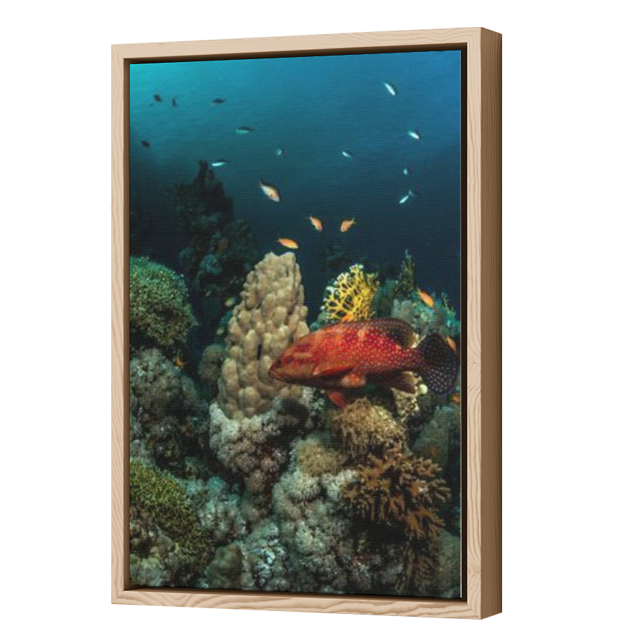 Thumbnail for Canvas - Wood Grain Floating Frame
