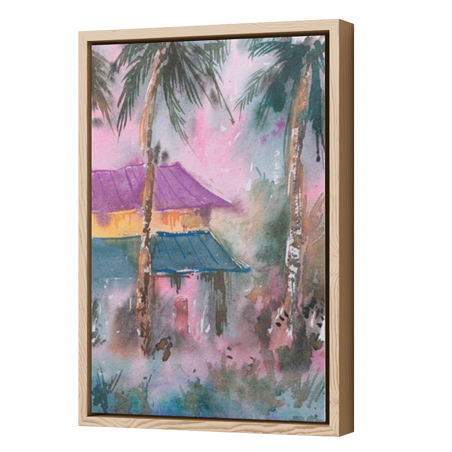 Thumbnail for Canvas - Wood Grain Floating Frame